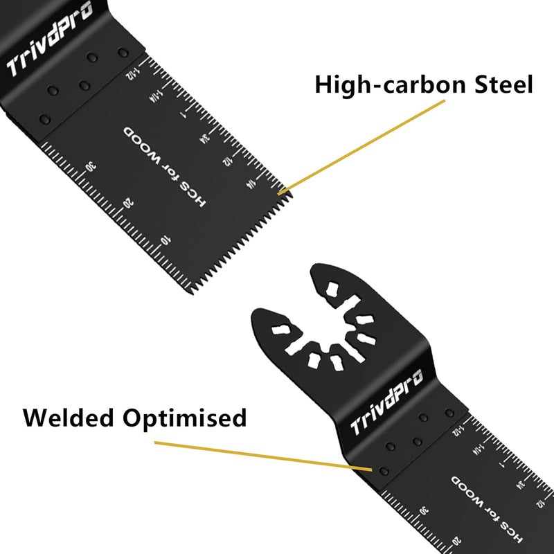 TrivdPro 200Pcs Oscillating Tool Blades Professional Universal Oscillating Saw Blades Wood Multitool Blades Compatible with Dewalt, Milwaukee, Ryobi, Rockwell, Bosch - Image 5